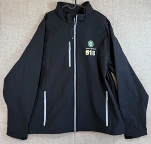 Mens Sz 5XL Oakland A's Jacket Black Windbreaker Full Zip CLIQUE - Picture 1 of 7