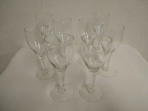 Set of 8 Clear Glass Smooth Stemmed Sherry Cordial Glasses 5 1/2" x 2 1/8" - Picture 1 of 3
