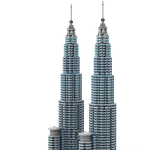 MOC-136651 Petronas Towers 1:800 Iconic Skyscraper Architecture 5839 Pieces - Picture 1 of 4
