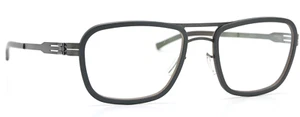 IC! BERLIN Brille Thien N. Graphit Seidenmatt Pilot Rechteckig Leicht Flexibel - Picture 1 of 7