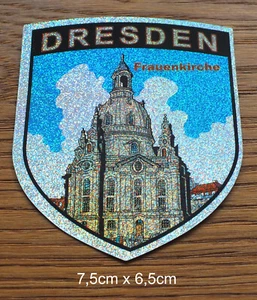 Alter Sticker Aufkleber Glitzer Prismatic Dresden Frauenkirche Neumarkt Sachsen - Bild 1 von 2