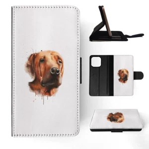 FLIP CASE FOR APPLE IPHONE|WATERCOLOUR DOG ART #1 - Picture 1 of 193