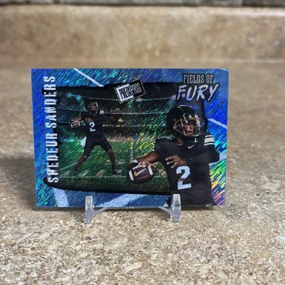 SHEDEUR SANDERS 2/15 REFRACTOR ROOKIE AZUL BRILLO FFB- 18 -MARRÓN 🔥  Foto 1 de 4