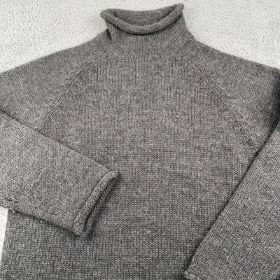 Suéter De Colección J Crew Para Hombres XS Gris Cuello Redondo Lana Tejido Pescador Remero Años 90 Foto 1 de 4