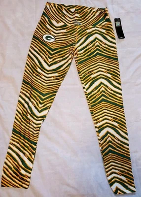 Green Bay Packers NFL Fútbol Majestuoso Zubaz Leggings Elásticos Mujer Medianos Nuevos con Etiquetas Foto 1 de 4