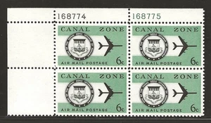 CANAL ZONE C42 - 6c Air Mail - block of 4, MNH - Picture 1 of 1
