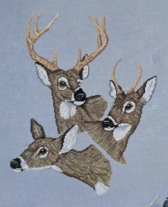 Winter Whitetails Deer Stag Counted Cross Stitch Pattern Country 42 - Picture 1 of 3