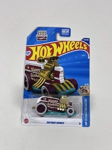 2025 Hot Wheels Birthday Burner #143 Cherry Red Treasure Hunt JBC26 Mainline - Picture 1 of 5