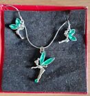 M&S Tinkerbell Fairy Necklace & Earrings, Boxed.New And Unworn