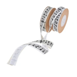 10m Gift Box Packaging Bow Band Note Printed Tape Edge Bouquet Wrapping Ribbon  - Picture 1 of 9