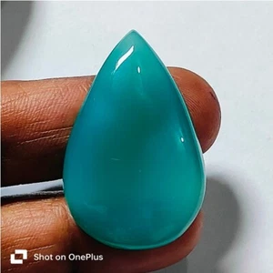 Green Chalcedony Natural Chalcedony Cabochon Loose Gemstone 63 Cts. ME-9117 - Picture 1 of 4