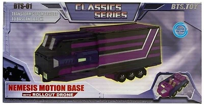 BTS-01 Universe Nemesis Prime Motion Base w Rollout Drone NEW Shattered Glass - Image 1 of 4