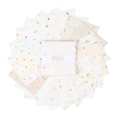 Charm Pack 5" Stacker 42pc Riley Blake "Hush Hush 4" Low Volume Prints - Image 1 of 2