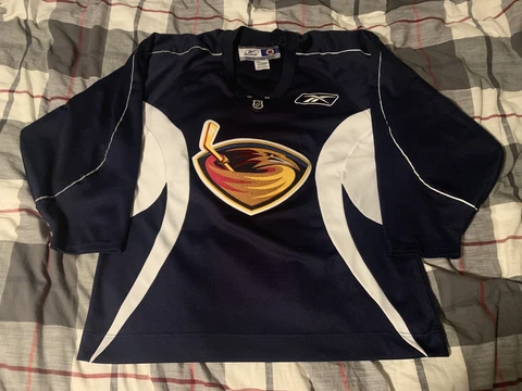 Reebok Atlanta Thrashers Practice Jersey Size Large Navy Cover
