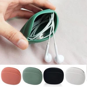 Custodia cablata organizer cavi dati portamonete borsa cuffie custodia silicone - Foto 1 di 15