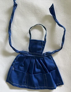 Vintage Barbie Puppenkleidung Vintage blaue Schürze mit Taschen - Bild 1 von 6
