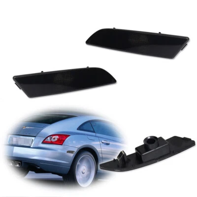 Kit de carcasas marcadoras laterales traseras negras ahumadas para Chrysler Crossfire SRT-6 2004-08 Foto 1 de 4
