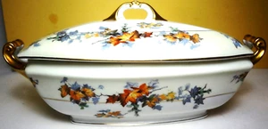 Vintage EPIAG oval SILVER MAPLE pattern 12" COVERED VEGETABLE DISH - NO CALLS! - Picture 1 of 10