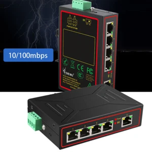 Industrial network switch RJ-45 LAN Adapter Converter 10/100mbps dock station - Picture 1 of 9