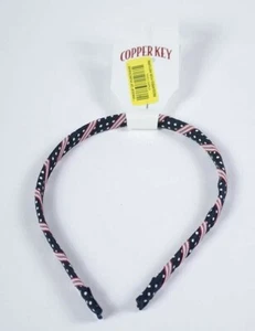 COPPER KEY HEADBAND NWT RED WH ITE BLUE PATRIOTIC FOURTH JULY 4TH NEW - Picture 1 of 1