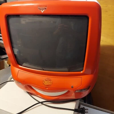 READ Disney Pixar Cars Lightning Mcqueen 13" CRT TV DVD Combo NO REMOTE REPAIR - Image 1 of 4