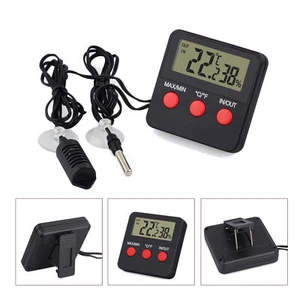 Digital Thermometer Hygrometer In/Outdoor Temperature Humidity Tester with Probe - Picture 1 of 7