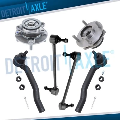 Cubos de rolamento de roda dianteira barras de amarração externas barras oscilantes para 2007 - 2012 Nissan Versa - Imagem 1 de 4