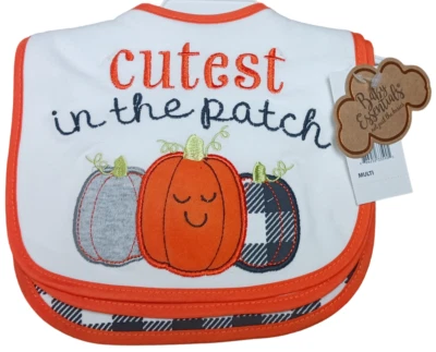 Baby Essentials Baby’s Lintest In The Patch Baberos Set de 3 Tema Calabaza Talla Única Foto 1 de 4