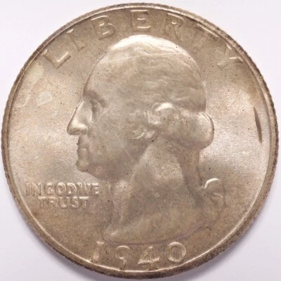 1940-S Washington Silver Quarter - Image 1 of 2