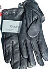 Men's Calvin Klein Leather Gloves Fleece Lined  Rrp $109  Large Bnwt