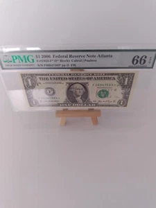 Federal Reserve Note Series 2006 $1 Star Note PMG Gem Uncirculated 66 EPQ - Picture 1 of 4