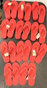 Lot of 11 NEW Girl's & Boy’s Black Flip-Flops Lehar Footwear Size 3 ,4,5 ,6 - Picture 1 of 3