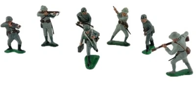 Vintage7 Pc Marx WWII Warriors Of The World 1960 Germany & French Soldiers - Image 1 of 4