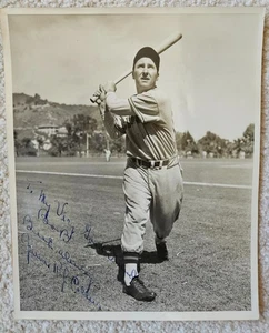 James Rip Ripper Collins Signed 8x10 photo Chicago Cubs Gas House Gang Cardinals - Picture 1 of 3