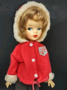 TAMMY Vintage Snow Bunny 12" Doll w/ Red Jacket & Boots- IDEAL Winter CUTE! - Picture 1 of 11