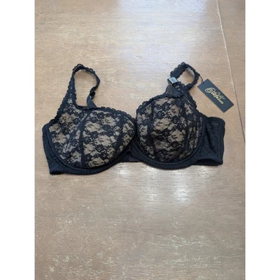 Dita Von Tessa Twist Lace Black Nude Underwire Full Cup Bra 42DD NWTs - Image 1 of 4