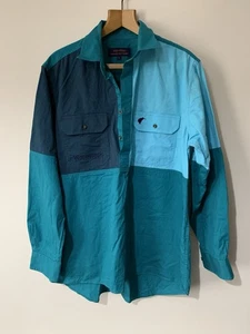 Camicia mezzo bottone Wop Wops Nuova Zelanda Rangiora Large 22” Pit Pristine Prezzo consigliato £89 - Foto 1 di 6