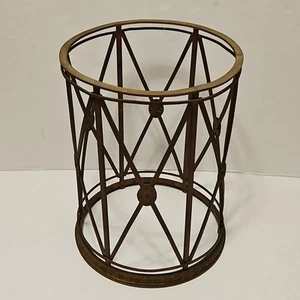Antique Brass Bronze Neoclassical Table 15"x20" Drum Side Table Base - Picture 1 of 21