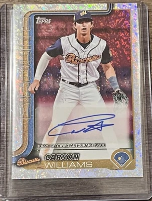 2025 Topps Pro Debut - Carson Williams #PD-127 Sparkle Foil Auto /175 Rays - Image 1 of 2