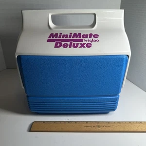 Mini Mate Deluxe Kühlbox von Igloo Made In USA Retro Blau Lila - Vintage 1993 NEU - Bild 1 von 11