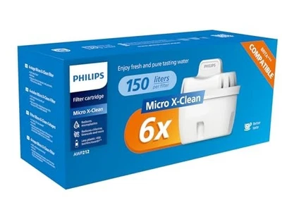 Philips Water Replacement Filter Cartridges 6-Pack Micro XClean Brita Compatible - Image 1 of 4