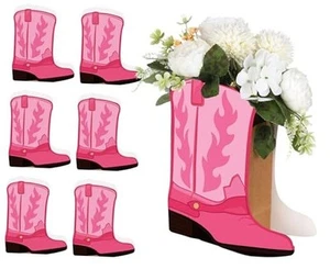 8 Set Western Cowboy Boots Flower Boxes Centerpiece Boot Shape Boxes - Picture 1 of 7
