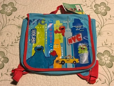 Mochila infantil vintage Sesame Street Elmo and Cookie Monster nova em folha - Imagem 1 de 3
