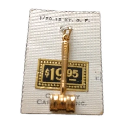 Nuevo de Lote Antiguo 1970 Gavel Pulsera Dije Por Carl Art Inc. 1/20 GF 12k  Foto 1 de 4