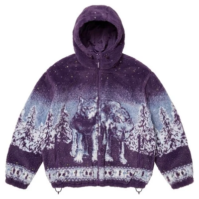 Supreme b.b. Chaqueta polar con capucha reversible Simon púrpura Foto 1 de 3