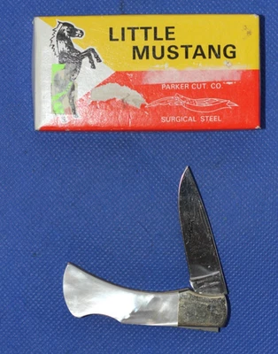 Vintage Parker Cutlery, Little Mustang, Pearl, lockback, NOS, NIB - Image 1 of 2