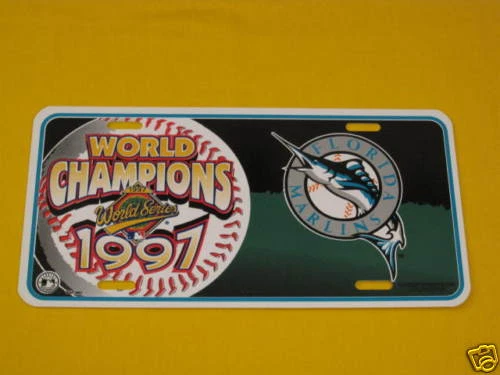 Florida Marlins 1997 MLB Baseball World Series Champions License Plate NEW - Image 1 of 1