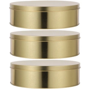 3 Pcs Candy Cookie Box Storage Tin Festival Biscuit Containers Travel - Picture 1 of 12