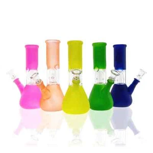 😍 TUBO DE AGUA DE VIDRIO COLOR ARTE 8" CON PERCOLADOR 😎 BONGS CUELLO RECTO GENIALES - Imagen 1 de 14