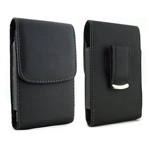 Vertical Leather Holster/ Case/ Pouch with Belt Clip to Fit Small Flip Phone - Picture 1 of 12